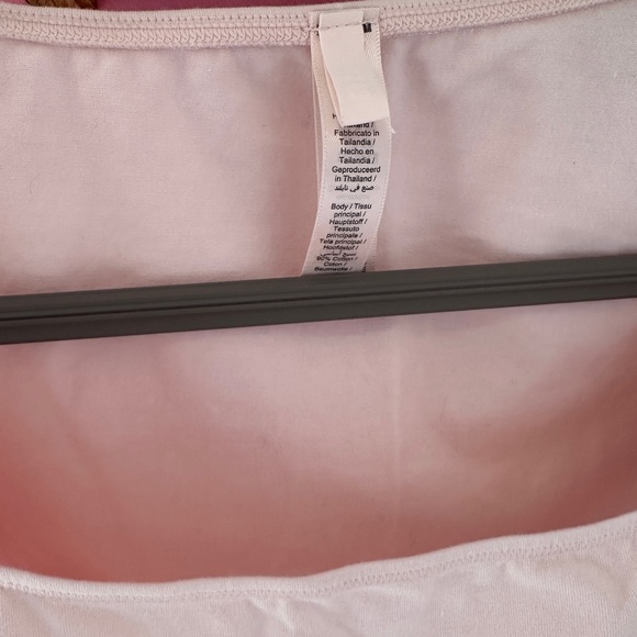 SKIMS COTTON JERSEY SCOOP NECK LONG SLEEVE TOP- BARELY PINK 💕 new - Picture 3 of 4